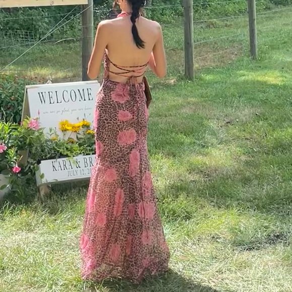 Floral Halter Maxi Dress - Picture 2 of 2